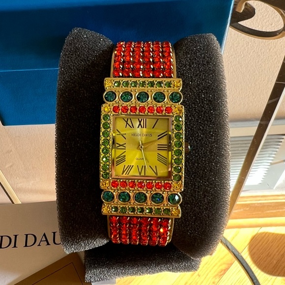 Heidi Daus Colorful Watch Cuff Limited Edition Collection🧡💚 - Picture 5 of 6